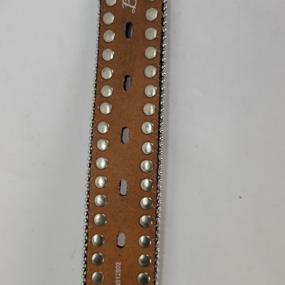 BLAZIN ROXX SCALLOP CROC PRINT LEATHER RHIENSTONE WESTERN BELT M - Picture 12 of 15